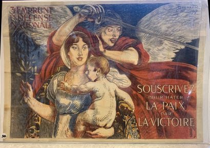 Lot de 5 affiches (dont 3 lithographiques)...