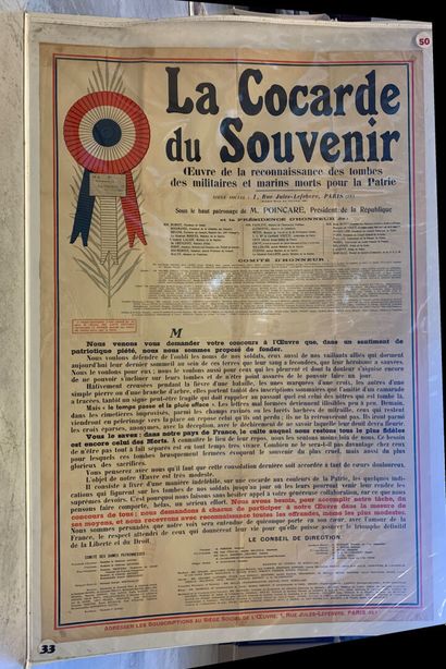 Lot de 5 affiches (dont 3 lithographiques)...