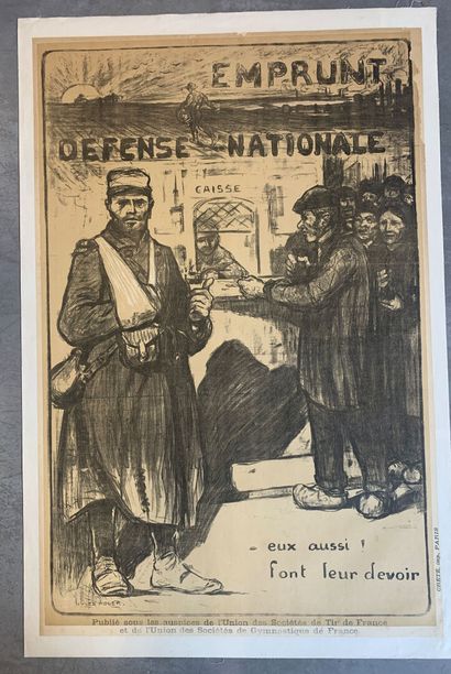 Lot de 4 affiches lithographiques sur les...