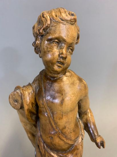 Saint John the Baptist. Statuette in natural...