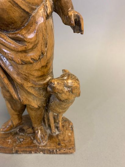 Saint John the Baptist. Statuette in natural...