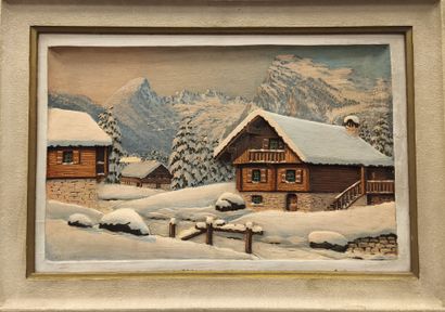 SAVOIE - Série de deux tableaux sur bois...