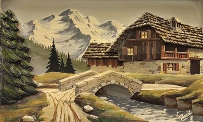 SAVOIE - Série de deux tableaux sur bois...