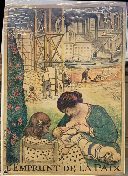 Lot de 3 affiches lithographiques comprenant...