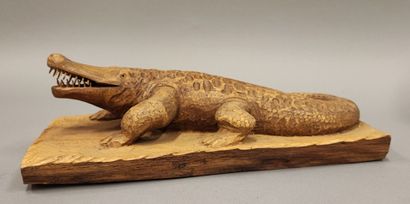 Gargouille (dans le goût) en bois sculpté...