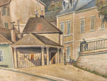 Arthur RUFFIN (1893-1974). Vue de Gex, 1927
Huile...