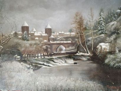 V. LECOUTAUX
Semur under the snow 
Oil on...