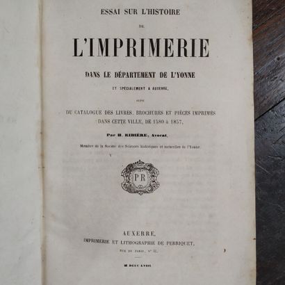 RIBIÈRE (Hippolyte), Essai sur l'histoire...