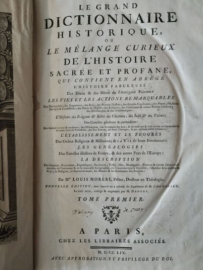 MORÉRI (Louis). Le grand dictionnaire historique,...