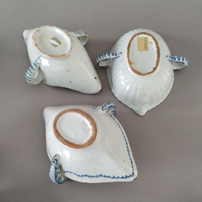 NEVERS, 18th and 19th centuries
Three earthenware...