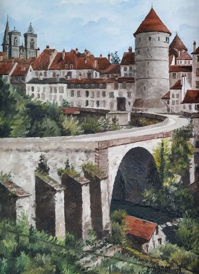 C. BOUDROT
Two views of Semur-en-Auxois:...