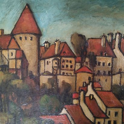 Édouard GOUJON
Semur-en-Auxois 
Oil on isorel...