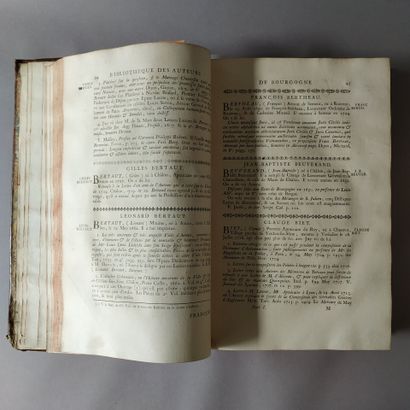 PAPILLON (Philibert). Bibliothèque des auteurs...