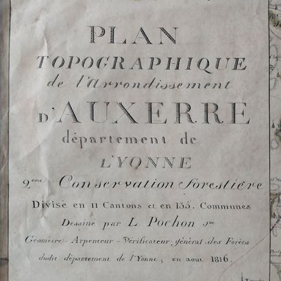 [Manuscript]. [Yonne map]. POCHON (L.). Topographical...