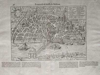 [Plan. Mâcon]. RANCUREL (Raymond). The town...