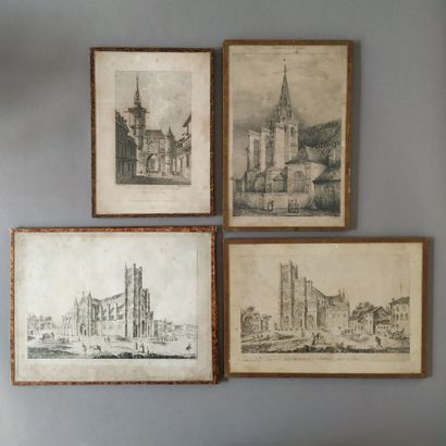 AUXERRE, 18th century
Two views of the cathedral...