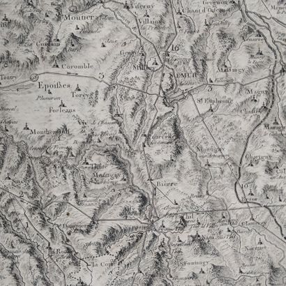 [Map of Burgundy.] GAUTHEY (Emiland Marie),...