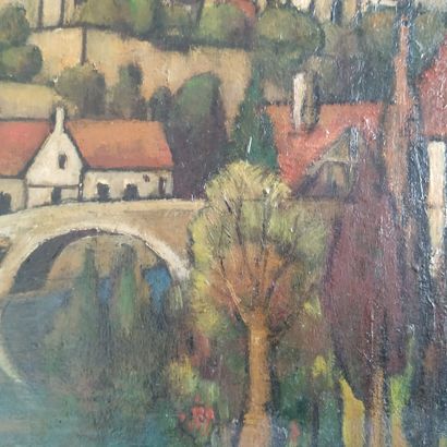 Édouard GOUJON
Semur-en-Auxois 
Oil on isorel...