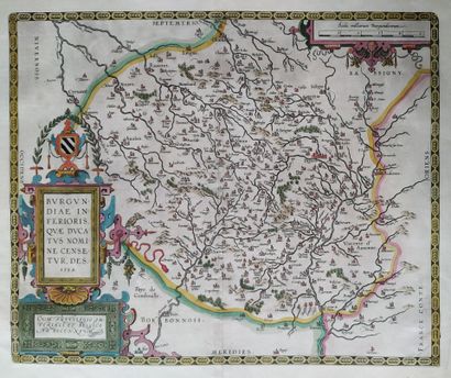 [Map. Burgundy]. [ORTELIUS (Abraham)]. Burgundiae...