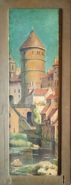 SEMUR-EN-AUXOIS
The Orle d'Or Tower in Semur
Oil...