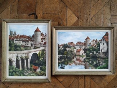 C. BOUDROT
Two views of Semur-en-Auxois:...