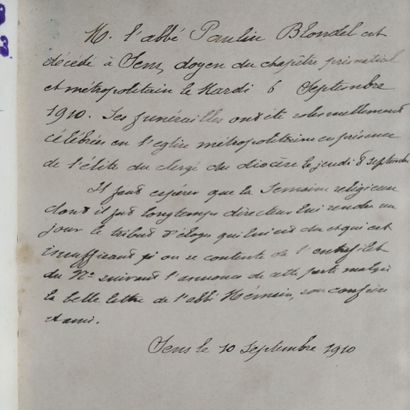 BLONDEL (Paulin). Vie des saints du diocèse...