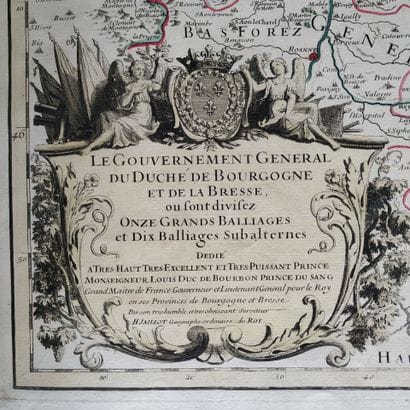 [Geographical map. Burgundy]. JAILLOT (Alexis-Hubert)....