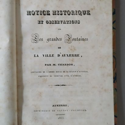 CHARDON (Olivier Jacques). Notice historique...