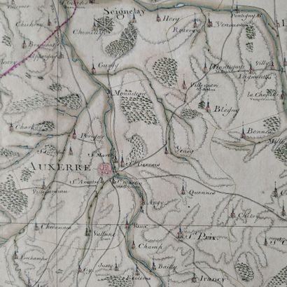[Manuscript]. [Yonne map]. POCHON (L.). Topographical...