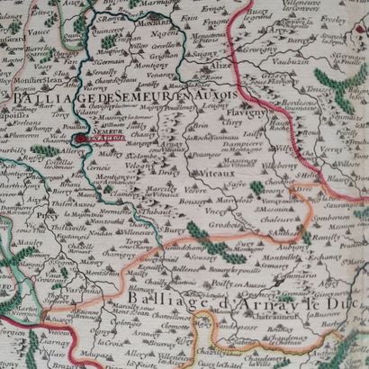 [Geographical map. Burgundy]. JAILLOT (Alexis-Hubert)....