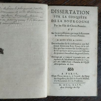 FENEL (J. B. P.). Dissertation on the conquest...