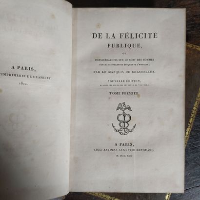 CHASTELLUX (François-Jean de). De la félicité...