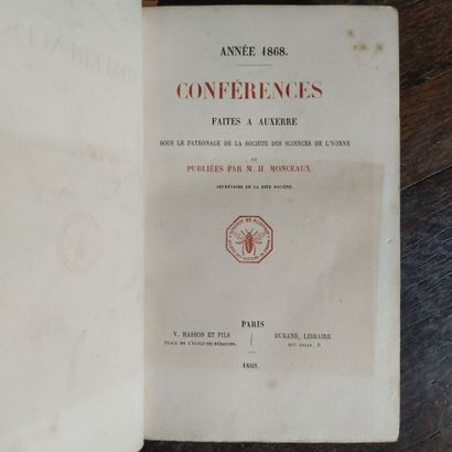 MONCEAUX (H.), ed. Conférences faites à Auxerre...