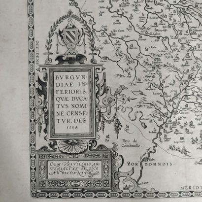 [Map. Burgundy]. [ORTELIUS (Abraham)]. Burgundiae...