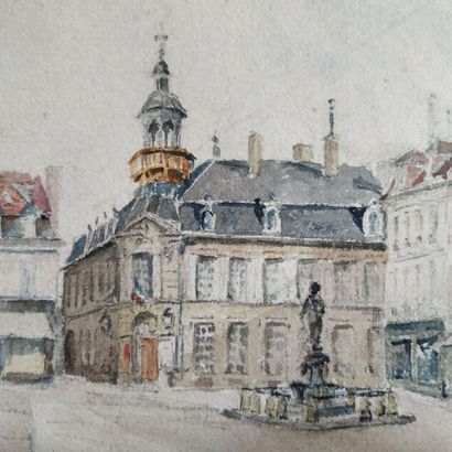 FIERBIERS (?), 1908 
Place de la mairie,...