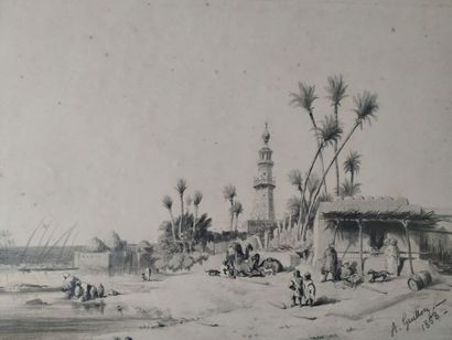 [Drawing. Burgundy]. GUILLON (Adolphe)
Set...