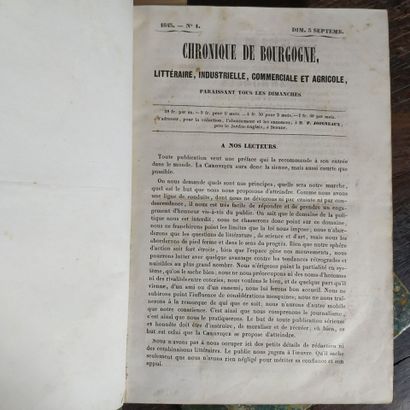 [Revue]. CHRONIQUE DE BOURGOGNE, literary,...