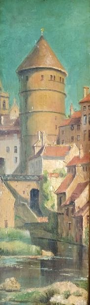 SEMUR-EN-AUXOIS
The Orle d'Or Tower in Semur
Oil...