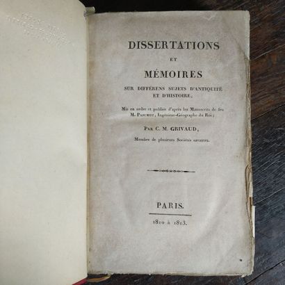 PASUMOT (François). Dissertations et mémoires...
