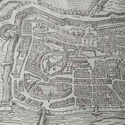 [Plan. Nevers]. LE VRAY portraict de la ville,...
