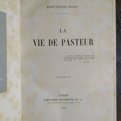 VALLERY-RADOT (René). The life of Pasteur....