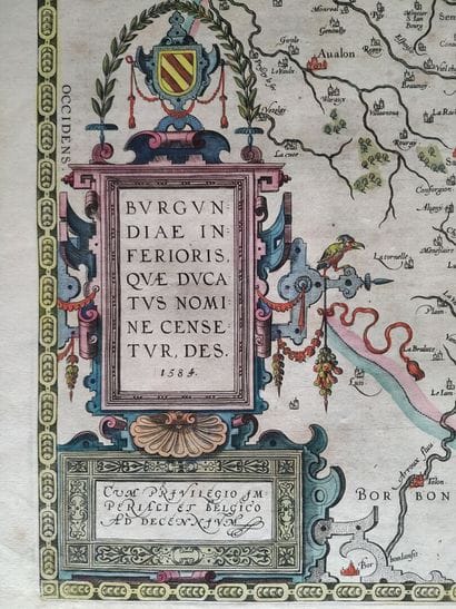 [Map. Burgundy]. [ORTELIUS (Abraham)]. Burgundiae...