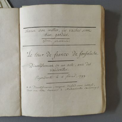 [Manuscript]. ANSTRUDE (Charles d'). Proverbes,...