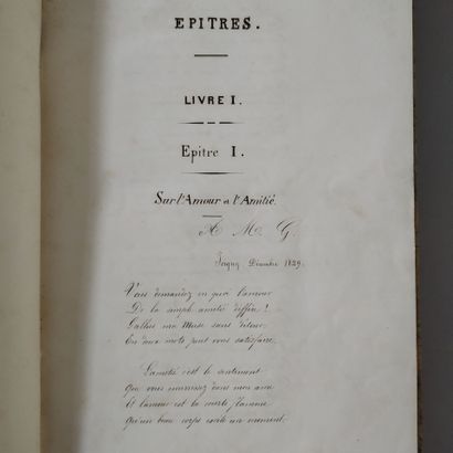 [Manuscript]. DURU (Louis-Maximilien). Epitres....