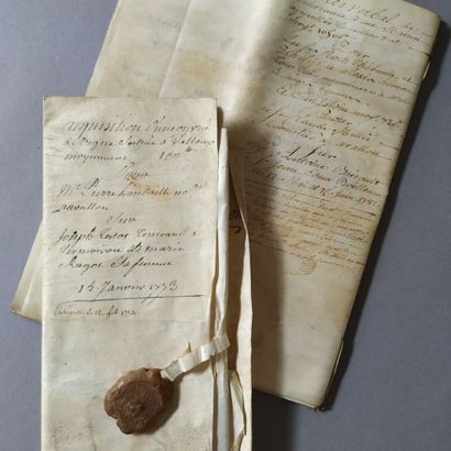 [Archive]. [Viticulture. Bourgogne]. Deed...