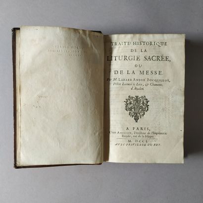 BOCQUILLOT (Lazare-André). Traité historique...