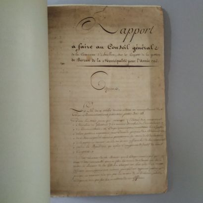 [Manuscript]. [Avallon. French Revolution]....