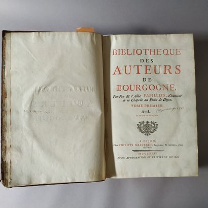PAPILLON (Philibert). Bibliothèque des auteurs...