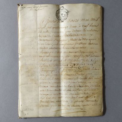 [Archive]. [Viticulture. Bourgogne]. Deed...