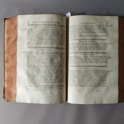 PAPILLON (Philibert). Bibliothèque des auteurs...